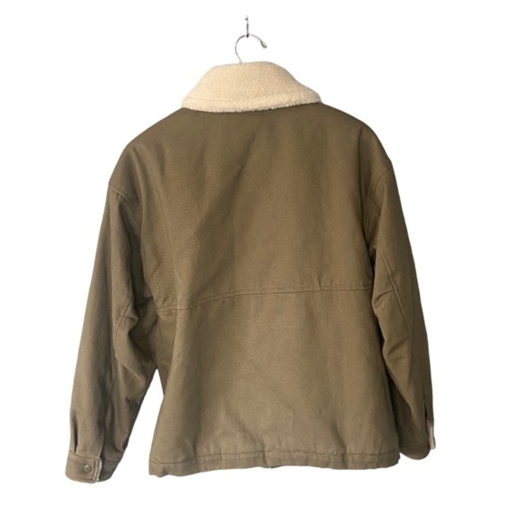 Zara Shearling Lined Button Snap Aviator - Picture 3 of 9